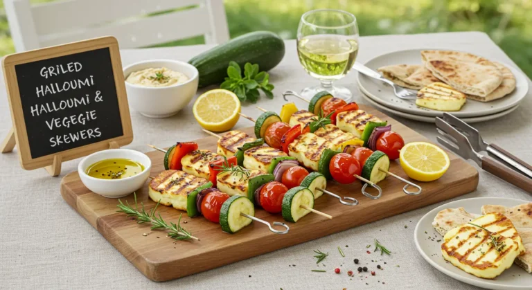 Halloumi and Vegetable Skewers