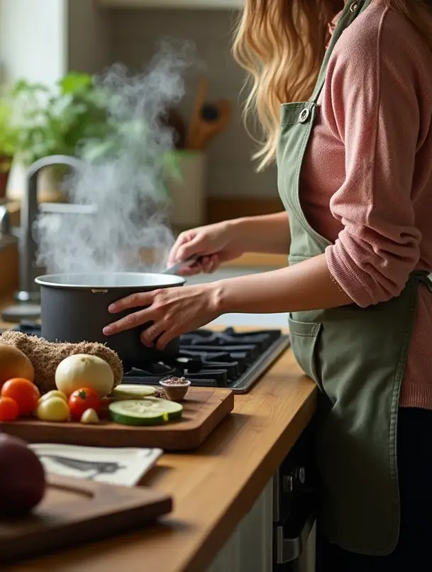 woman cooking