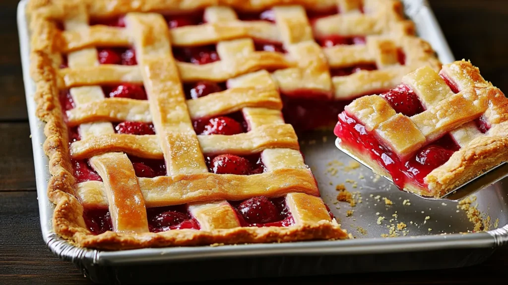 Cherry and Strawberry Slab Pie