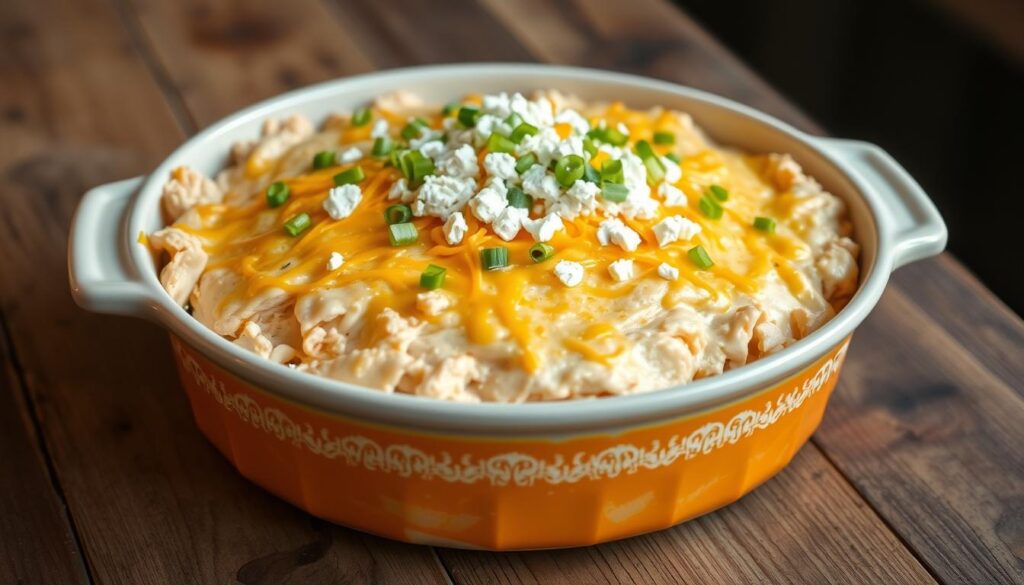 Layered Buffalo Chicken Dip Preparation