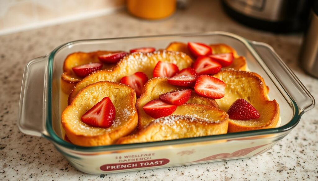 Overnight French Toast Bake Preparation